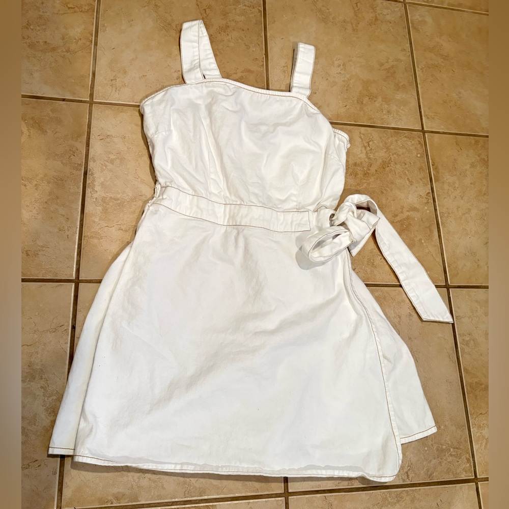 Fun & Flirt Elegant White Mini Dress/ Jumper